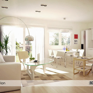 Modern house 3d visualization