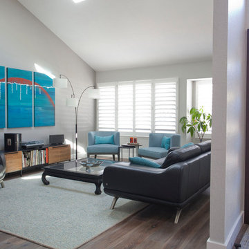 Modern house remodel: living room