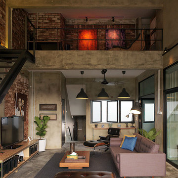 Modern industrial loft apartment