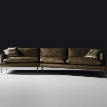 Modern Italian Leather Modular Sofa