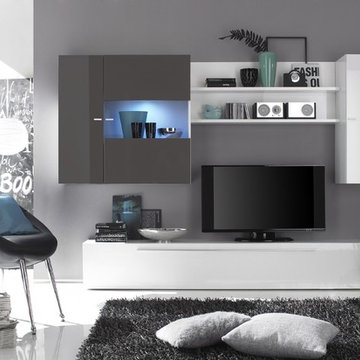 Modern Italian Wall Unit Primo D Gray - $1,386.00