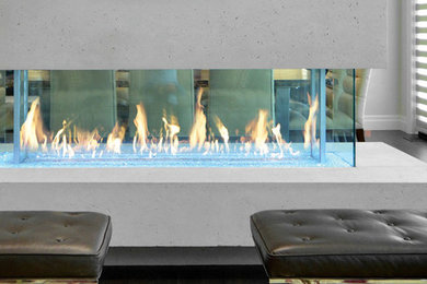 Modern Linear Fireplace-Western Fireplace Supply