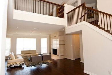 This is an example of a modern living room in Houston.