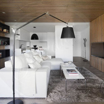 Modern Living Room Design with Artemide Tolomeo Mega Floor Lamp