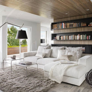 Modern Living Room Design with Artemide Tolomeo Mega Floor Lamp