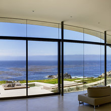 Wall of windows ocean view