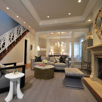 Modern Living Room in a Historic Townhouse