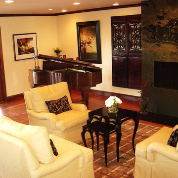Modern living room with Asian Accents - a third view with Baby Grand piano