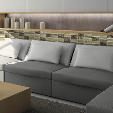 Modern Living Room With Imperial Tile Accent
