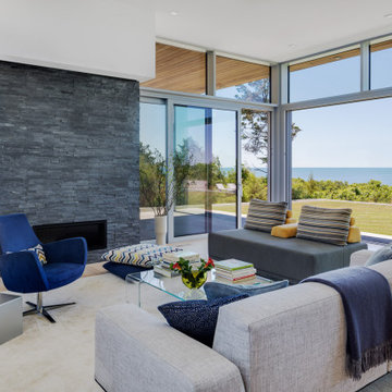 Modern Living Room with Lift Slide Doors