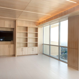 75+ Wohnen mit Keramikboden und verstecktem TV Ideen & Bilder - März