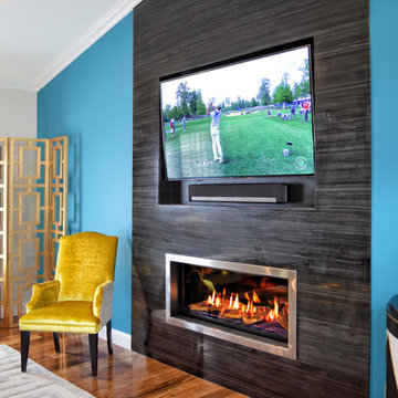 Modern Marble Fireplace