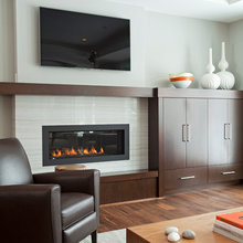 TV + fireplace design