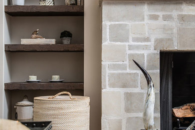 Inspiration for a transitional living room remodel in Other