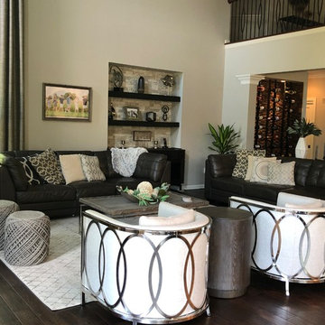 Modern-Rustic-Glam living room