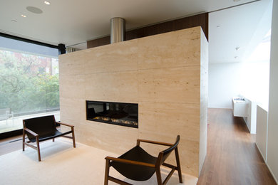 Inspiration for a modern living room remodel in Chicago
