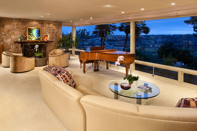 Inspiration for a contemporary living room remodel in San Diego