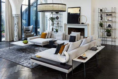 Design ideas for a contemporary living room in London.