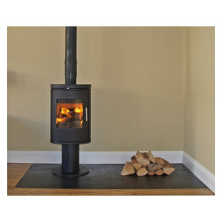 Morso 6140 installation with slate tiled hearth - Contemporary - Living  Room - Essex - by Scarlett Fireplaces | Houzz