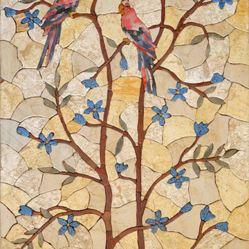 Mosaic Artwork - Birds on Trees I Mozaico