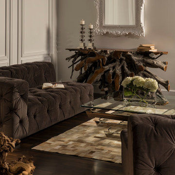 Moscow Sofa and Montana Gray Console Table