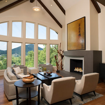 Mountain Contemporary Custom Home - Living Room
