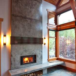 Mountain Modern Fireplace Houzz, Houzz Modern Fireplace Mantel