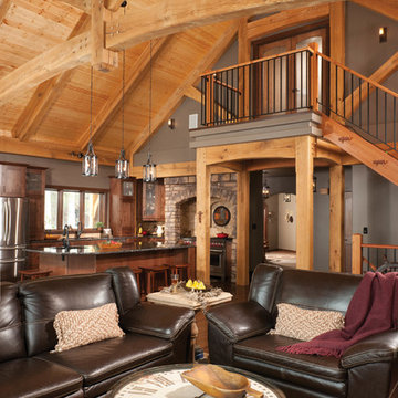 Mountain Timber Frame Home in Canada
