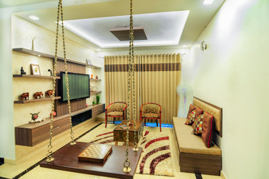 World-inspired living room in Bengaluru.