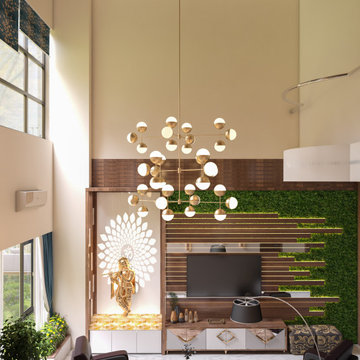 Mrs Anita's Modern Luxury Living Room | Kolkata | CDI