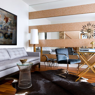 Living room - mid-sized modern enclosed living room idea in Toronto