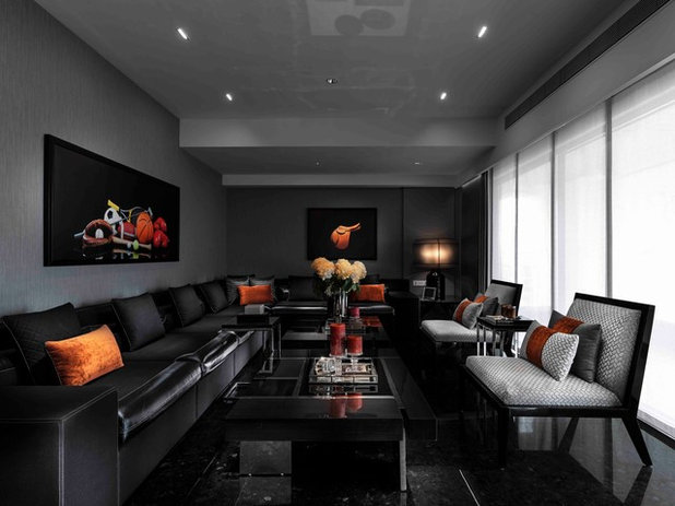 Contemporary Living Room by SANJYT SYNGH