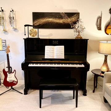 Music room design using instruments