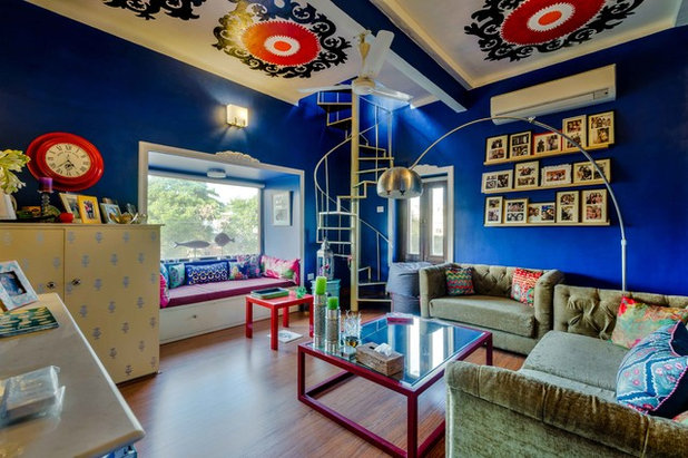 Eclectic Family Room by Shan Bhatnagar Designs