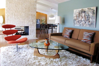 Inspiration for a 1950s living room remodel in Orange County