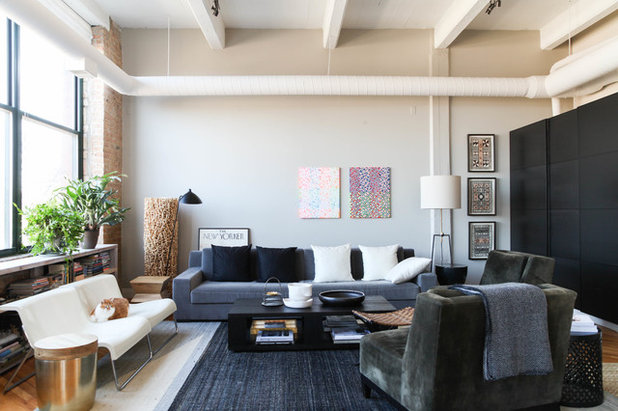 Industrial Living Room by Rachel Loewen Photography