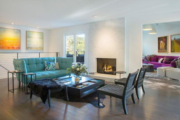 Contemporary Living Room by Margot Hartford Photography