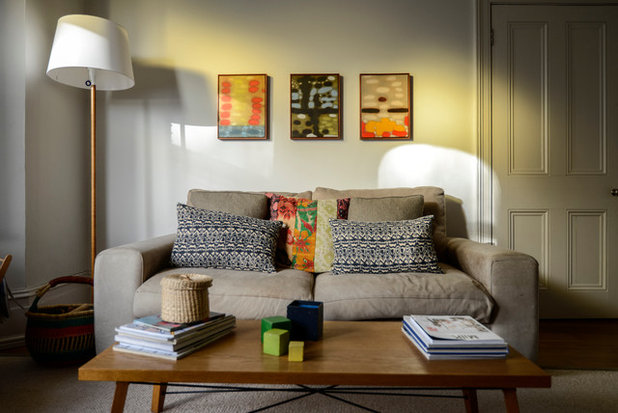 Transitional Living Room My Houzz: Casual Comfort in a London Victorian