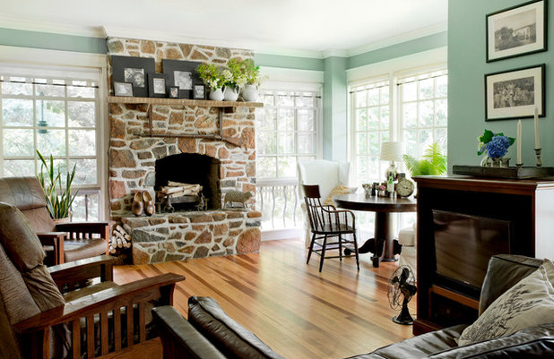 Traditional Living Room by Rikki Snyder