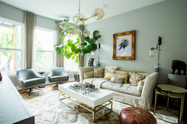 Eclectic Living Room by Le Klein