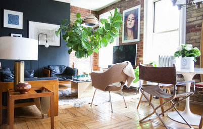 My Houzz: Rich Timber and Warm Metals Transform a Brooklyn Apartment