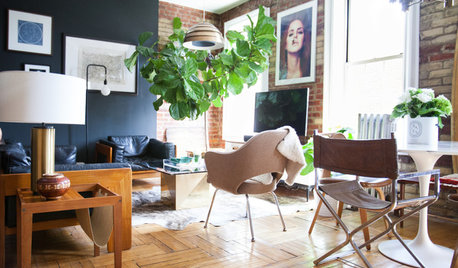 My Houzz: Rich Timber and Warm Metals Transform a Brooklyn Apartment