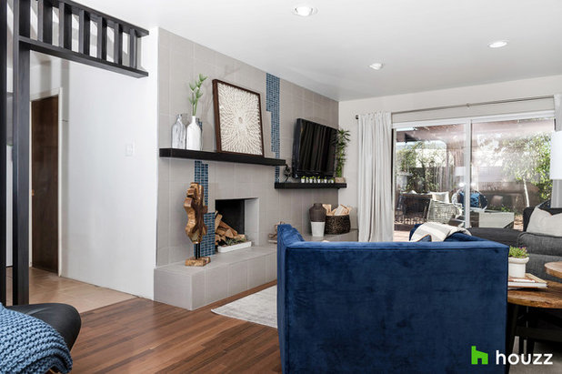 Transitional Living Room by Samuel Design Group
