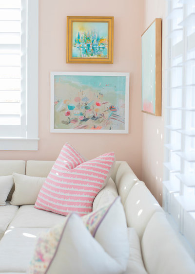 Beach Style Living Room by Margaret Wright Photography