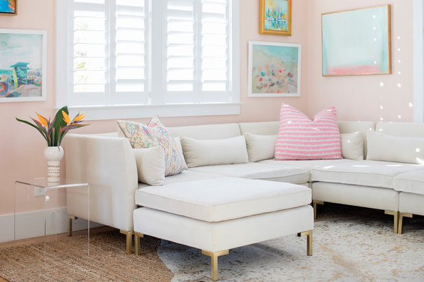 Beach Style Living Room by Margaret Wright Photography