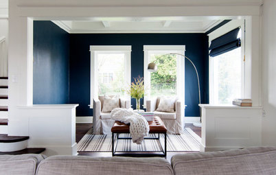My Houzz: Soothing Blues and Organic Style in a 1912 Fixer-Upper