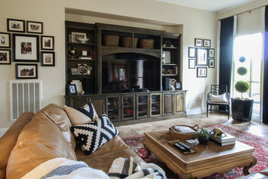 Inspiration for a transitional living room remodel in Austin