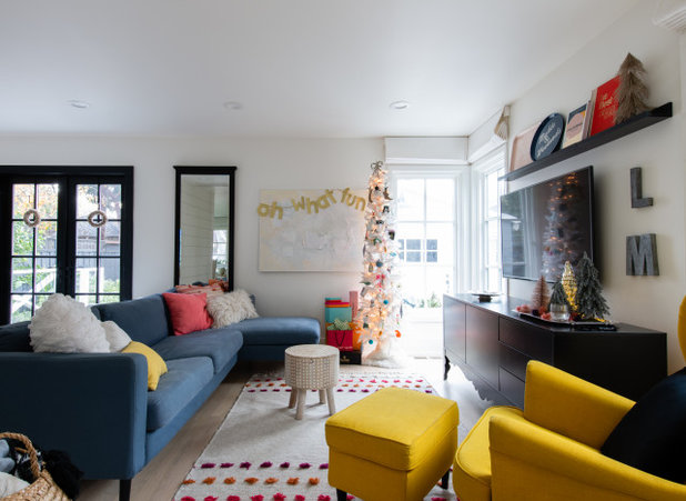 Transitional Living Room My Houzz: Willow Glen Christmas Home Tour