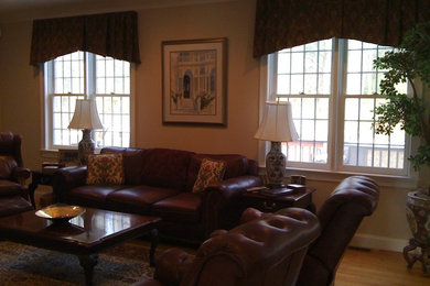 Elegant living room photo in Boston