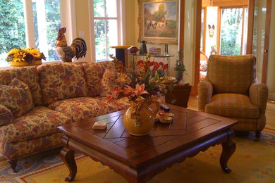 Eclectic living room photo in Boston